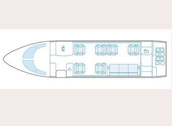 Challenger 350 interior distribution